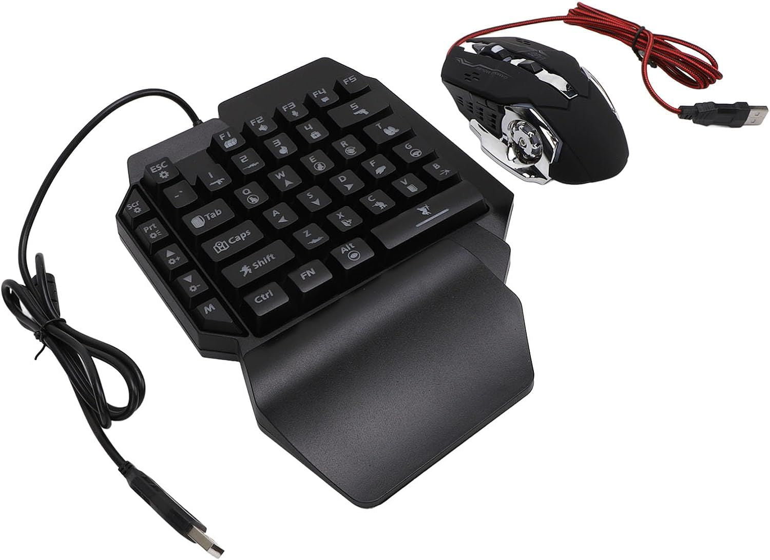 One Hand RGB Gaming Keyboard and Mouse Combo | سيطر على كل لعبة بأناقة!